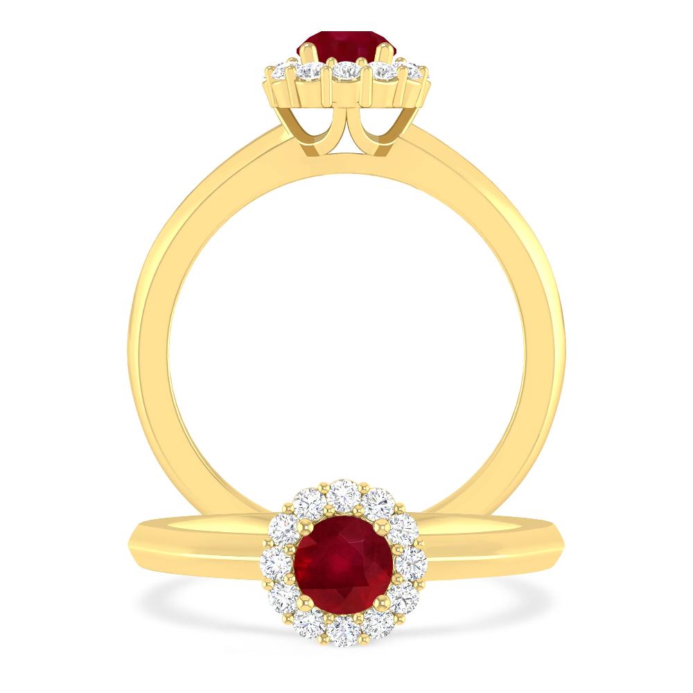 Yellow Gold - Ruby