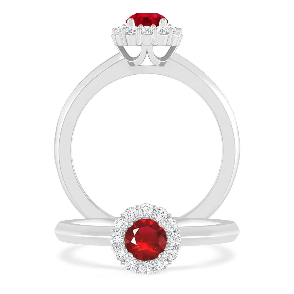 White Gold - Ruby