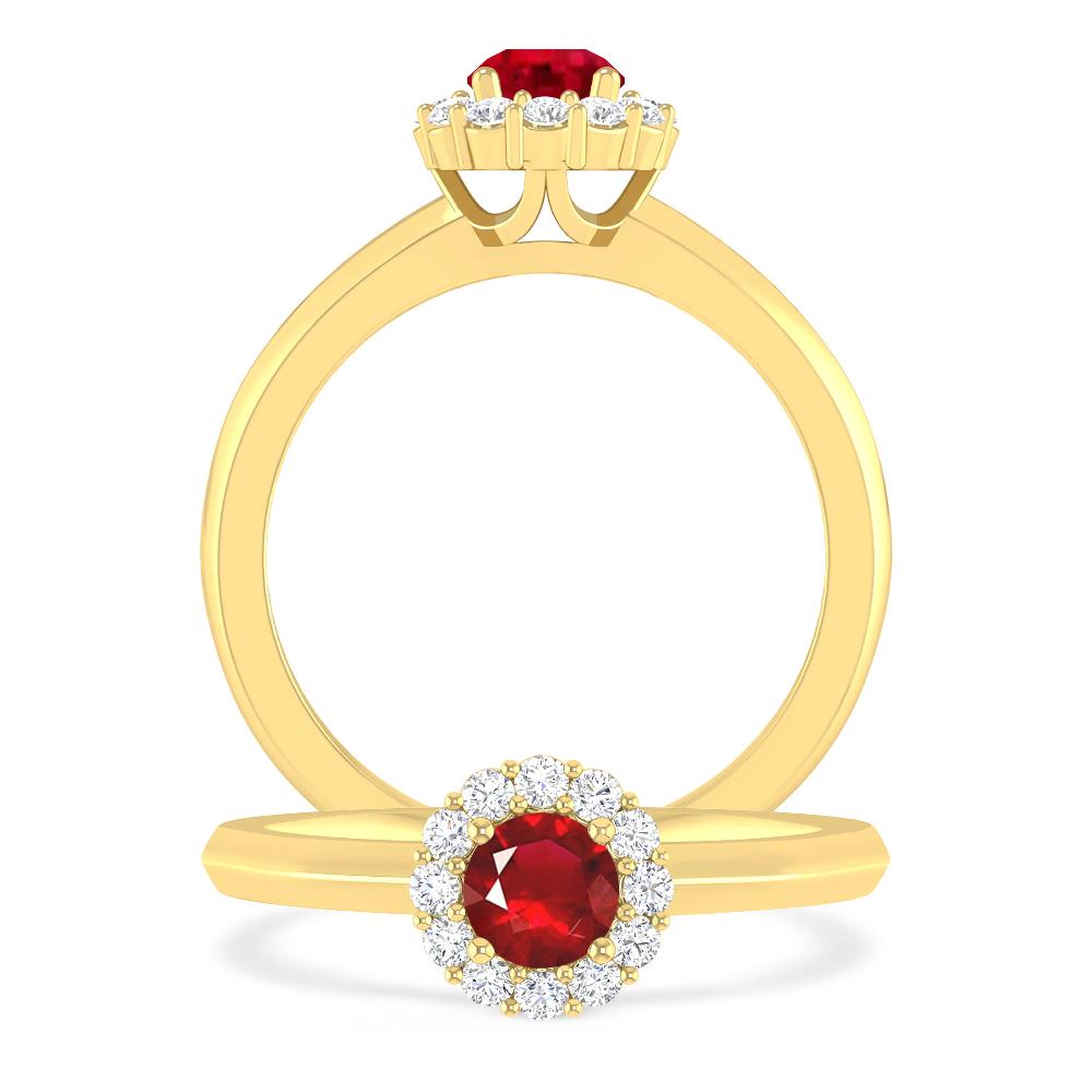 Yellow Gold - Ruby