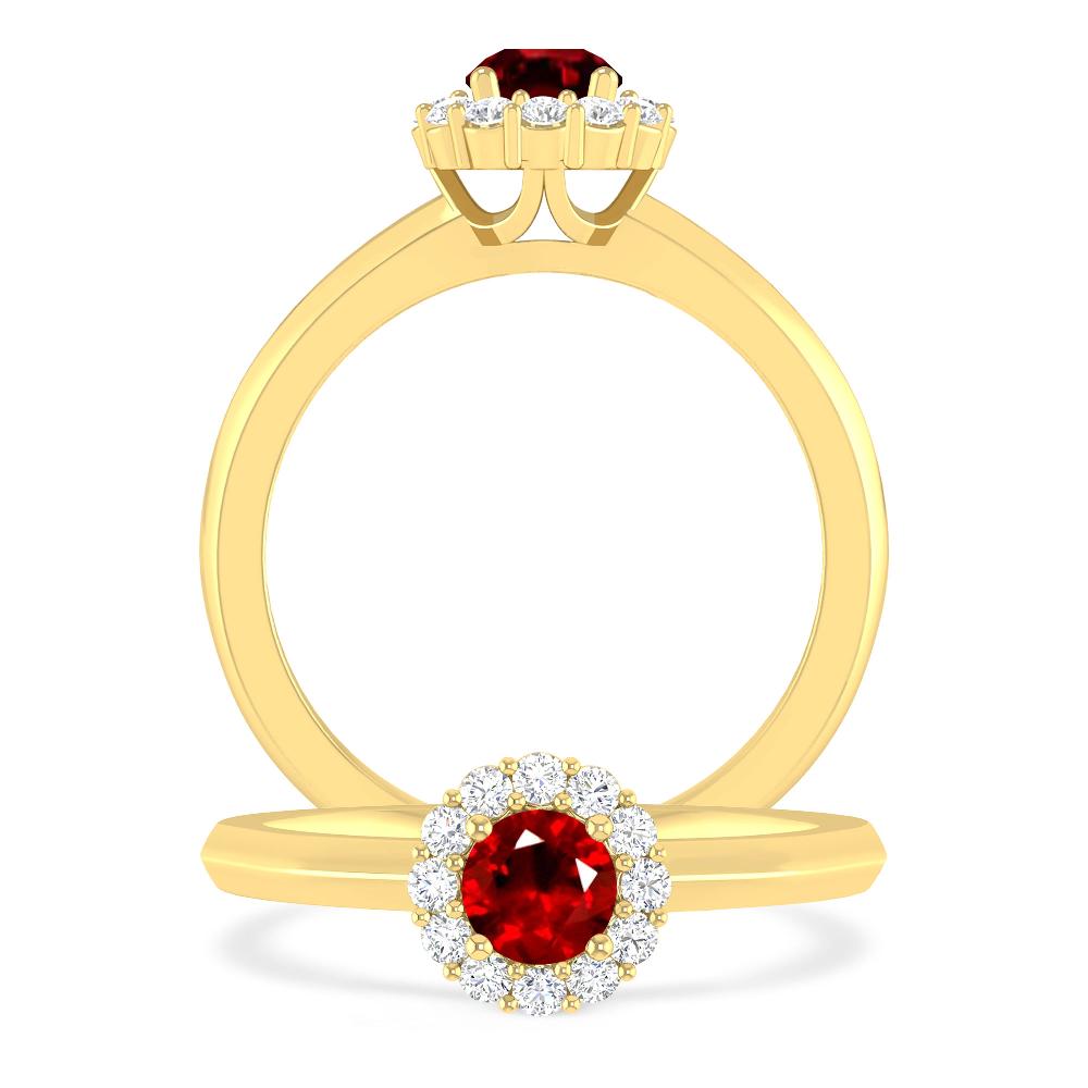 Yellow Gold - Ruby