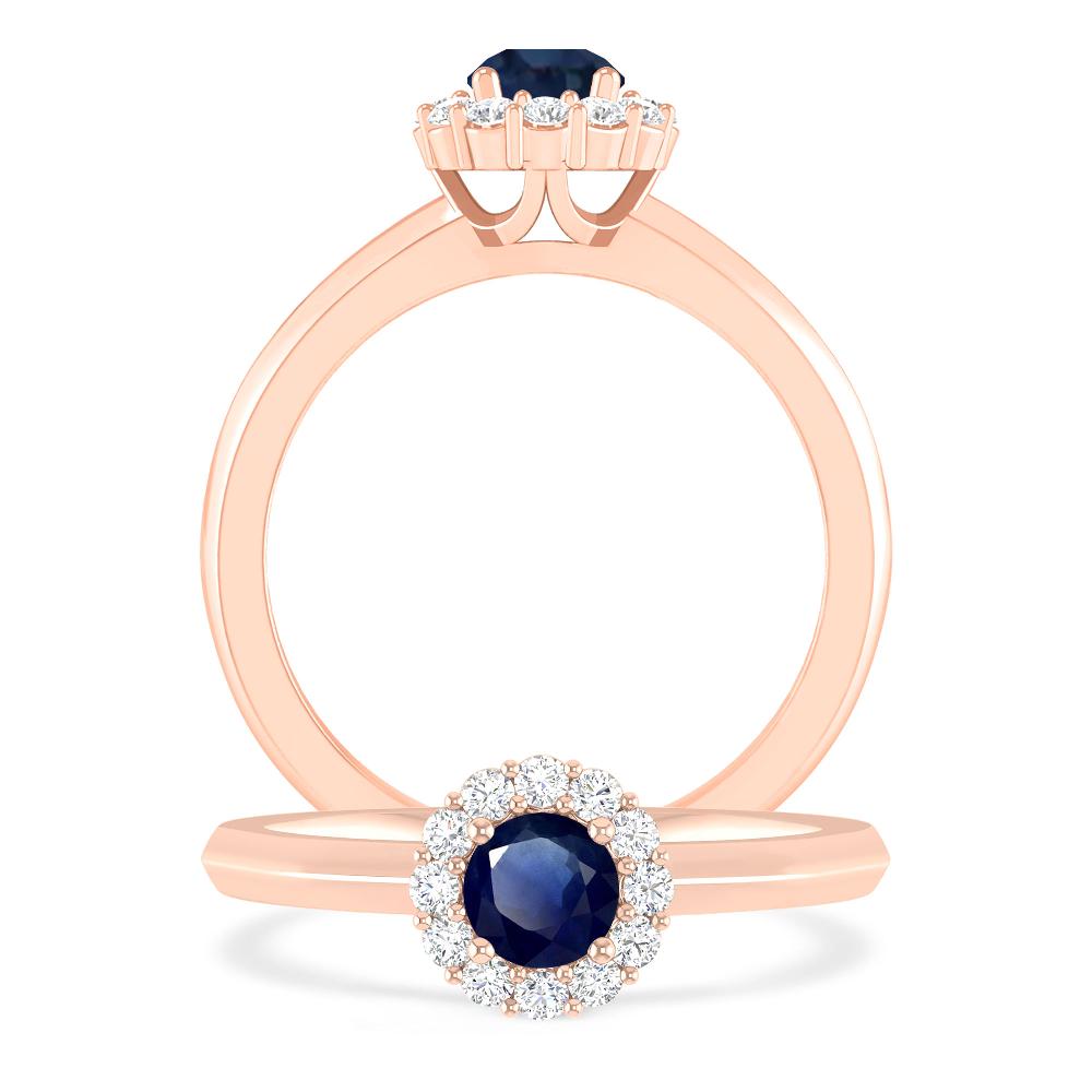 Rose Gold - Sapphire