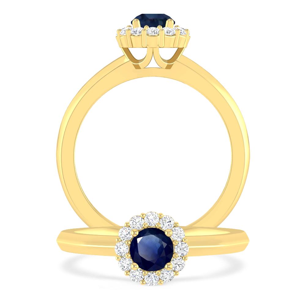 Yellow Gold - Sapphire