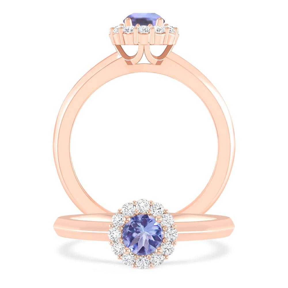 Rose Gold - Tanzanite