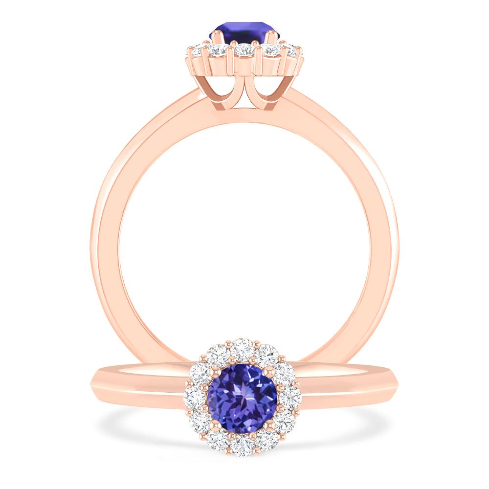 Rose Gold - Tanzanite