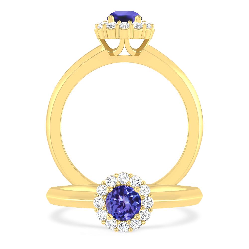 Yellow Gold - Tanzanite