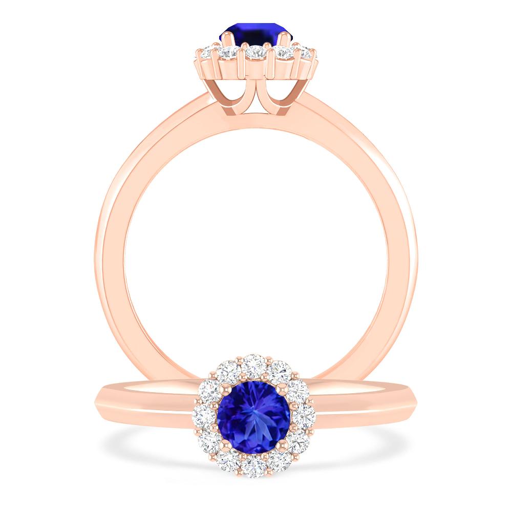 Rose Gold - Tanzanite