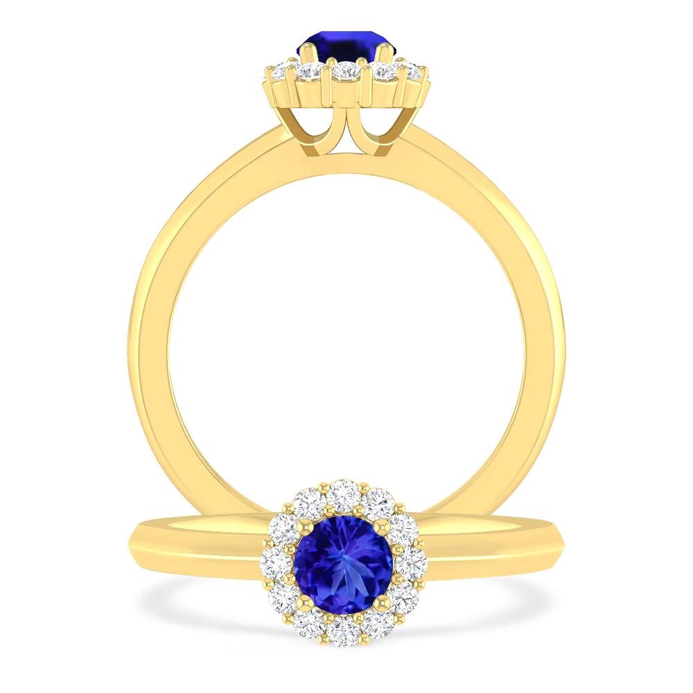 Yellow Gold - Tanzanite