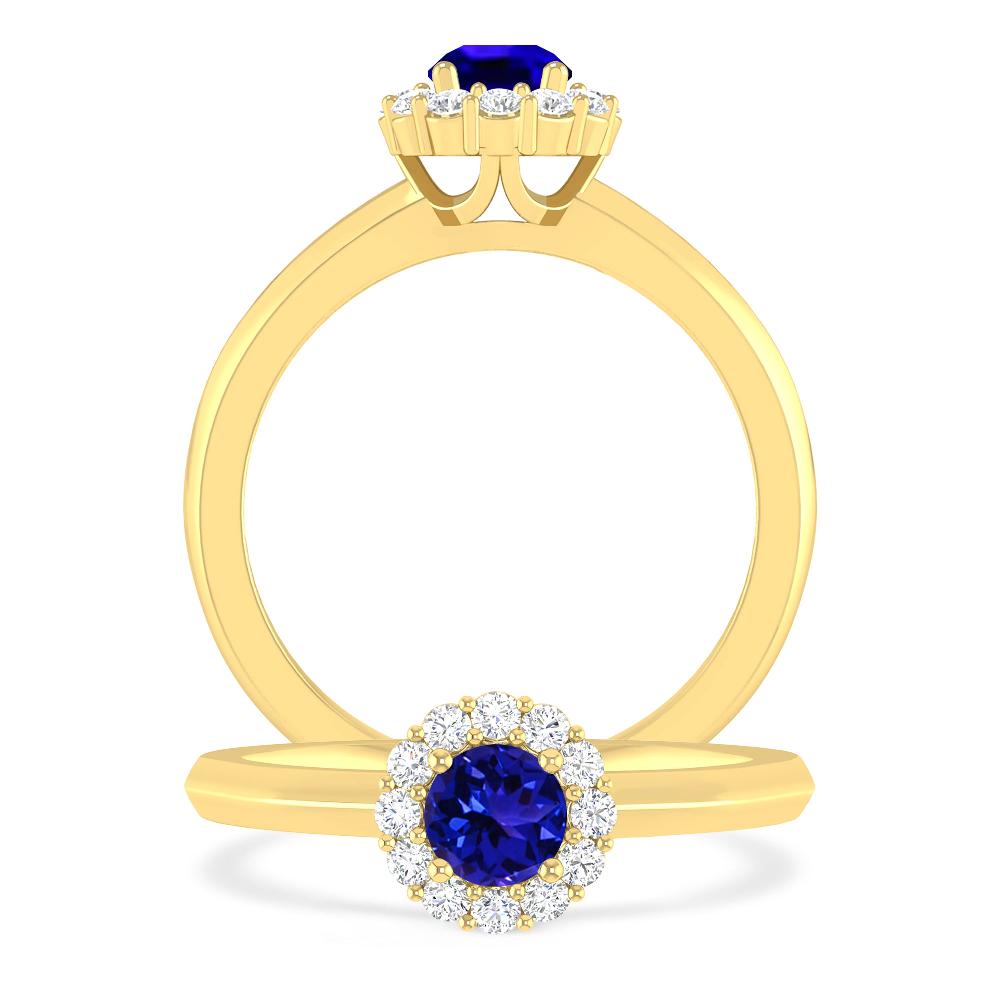 Yellow Gold - Tanzanite