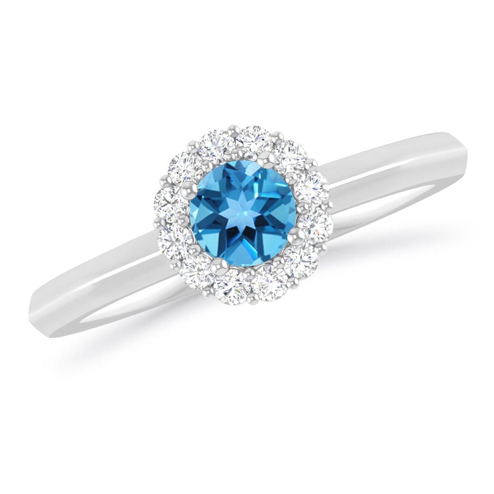 White Gold - Blue Topaz