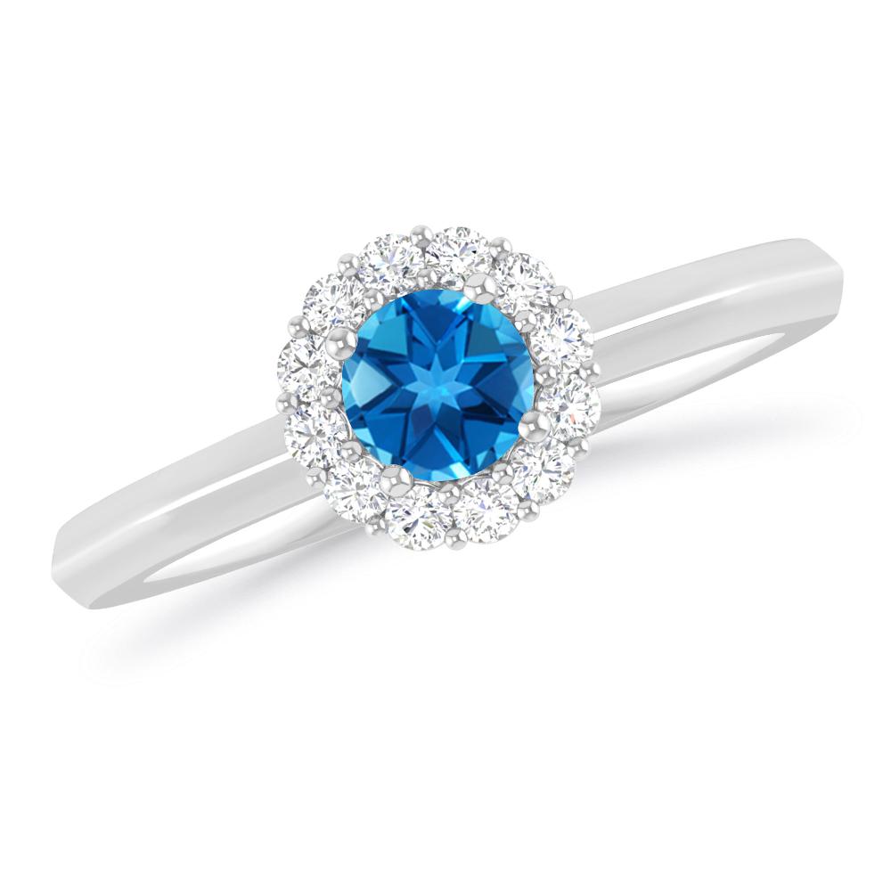 White Gold - Blue Topaz