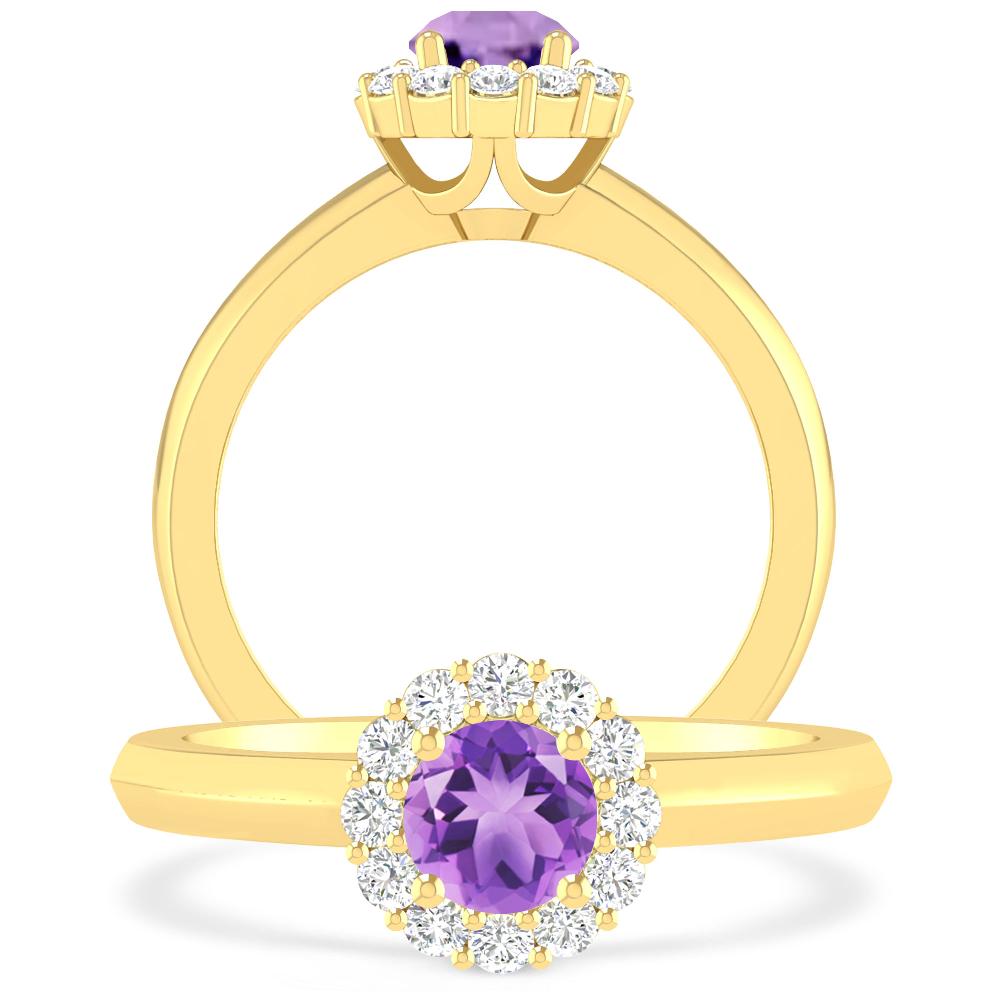 Yellow Gold - Amethyst