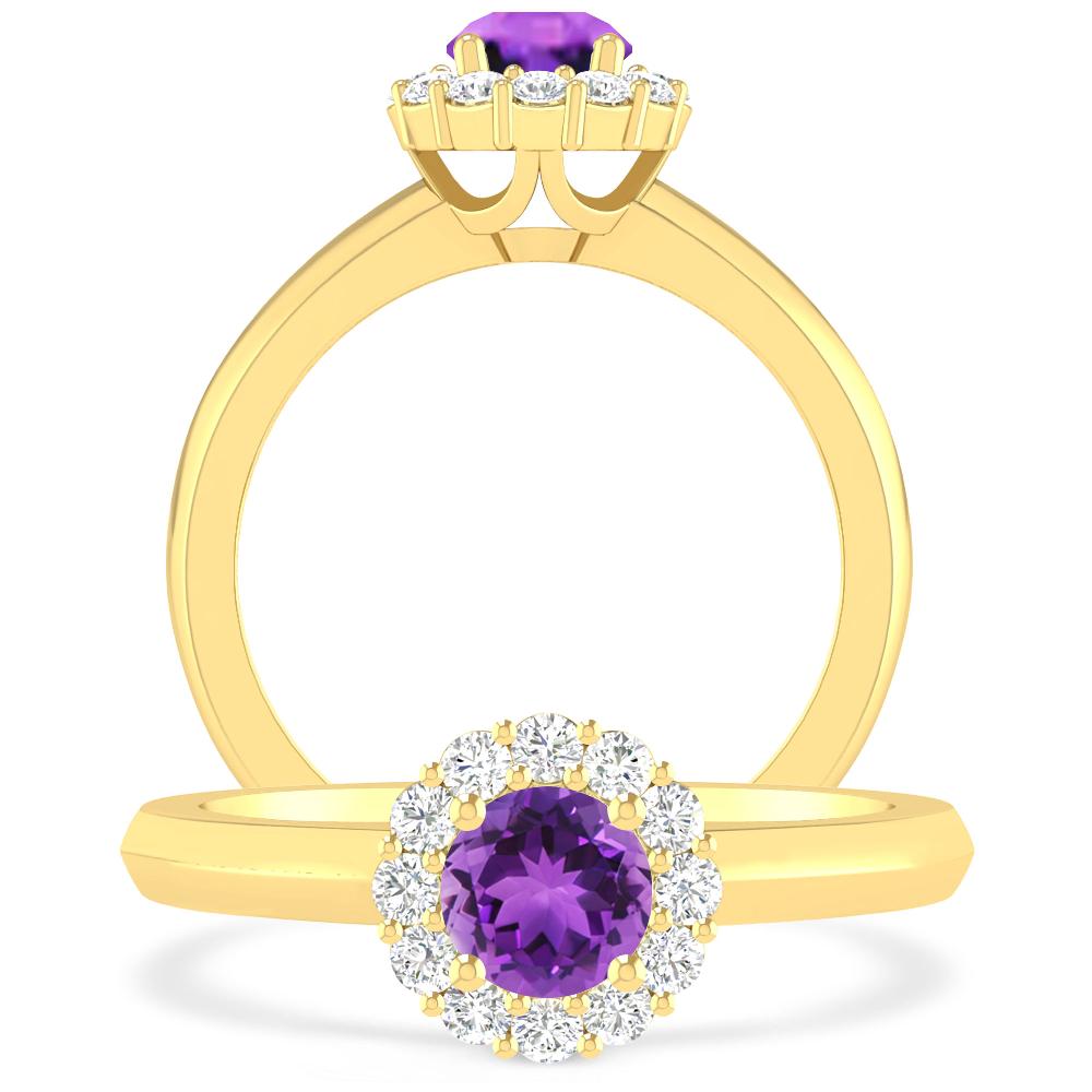 Yellow Gold - Amethyst