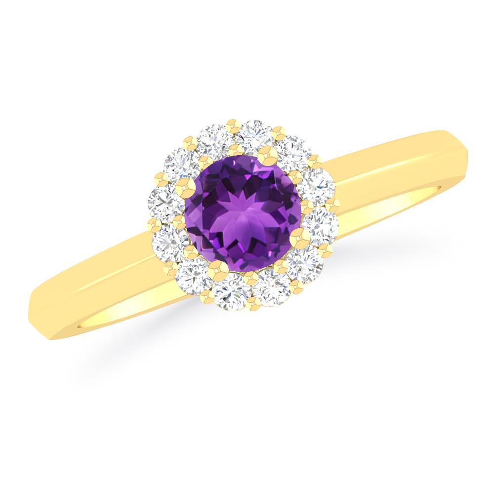 Yellow Gold - Amethyst