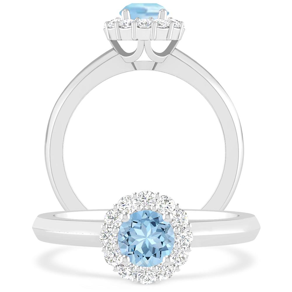 White Gold - Aquamarine