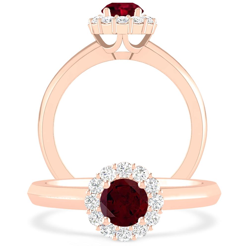 Rose Gold - Garnet