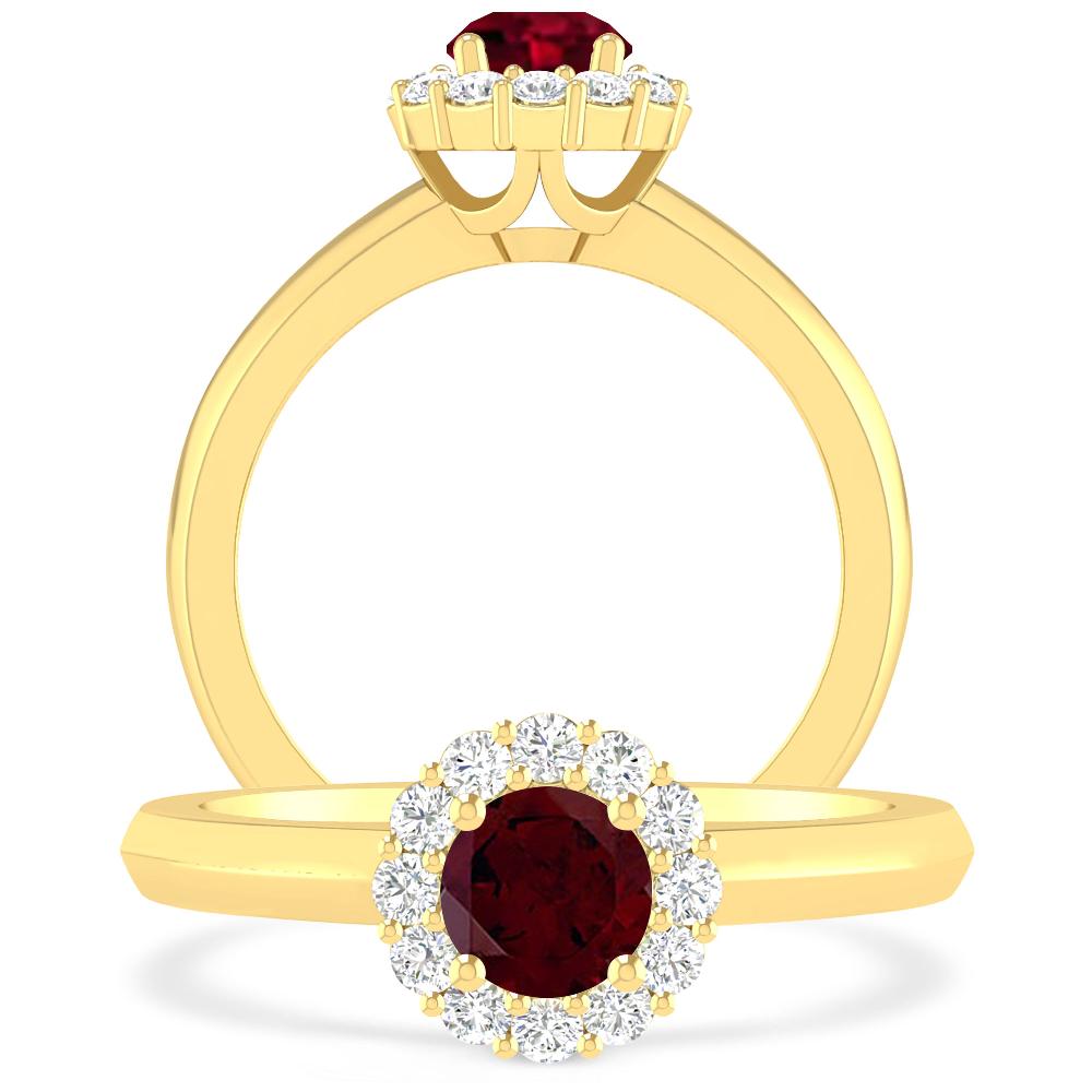 Yellow Gold - Garnet