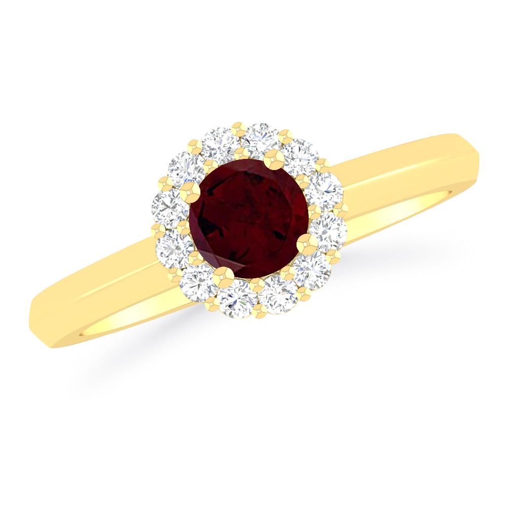 Yellow Gold - Garnet