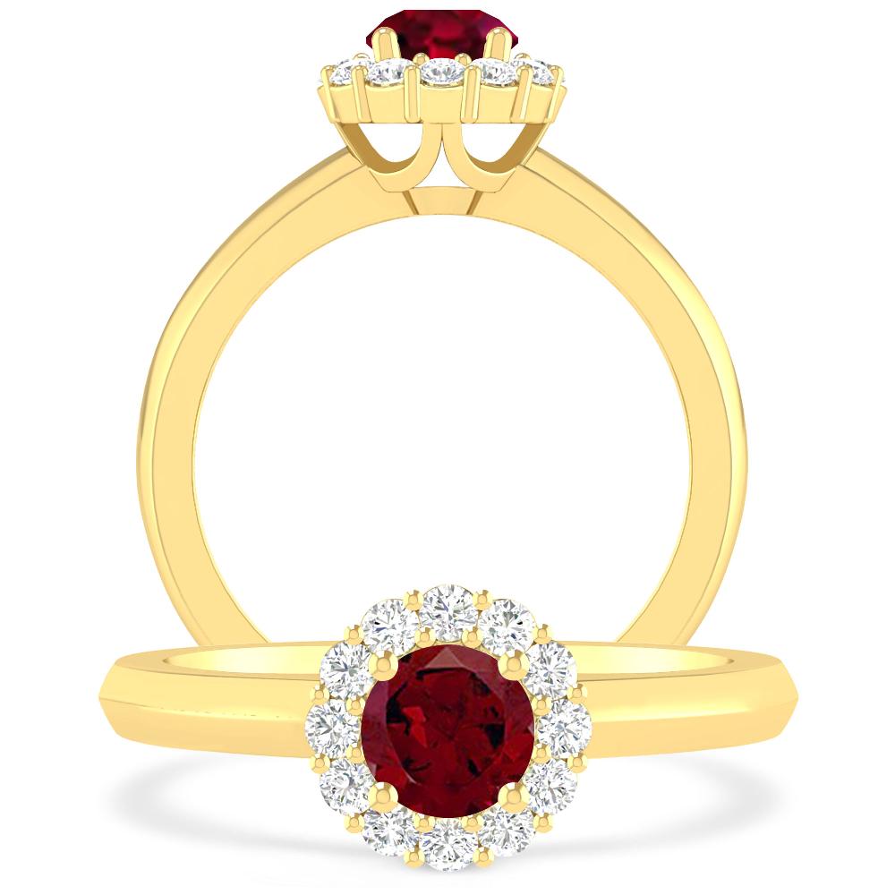 Yellow Gold - Garnet