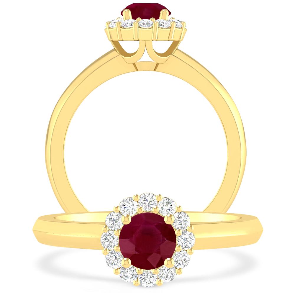 Yellow Gold - Ruby