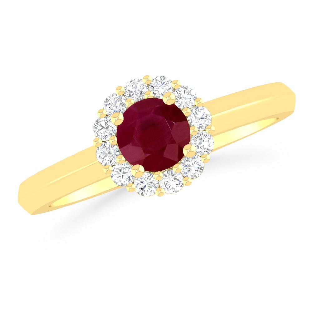 Yellow Gold - Ruby