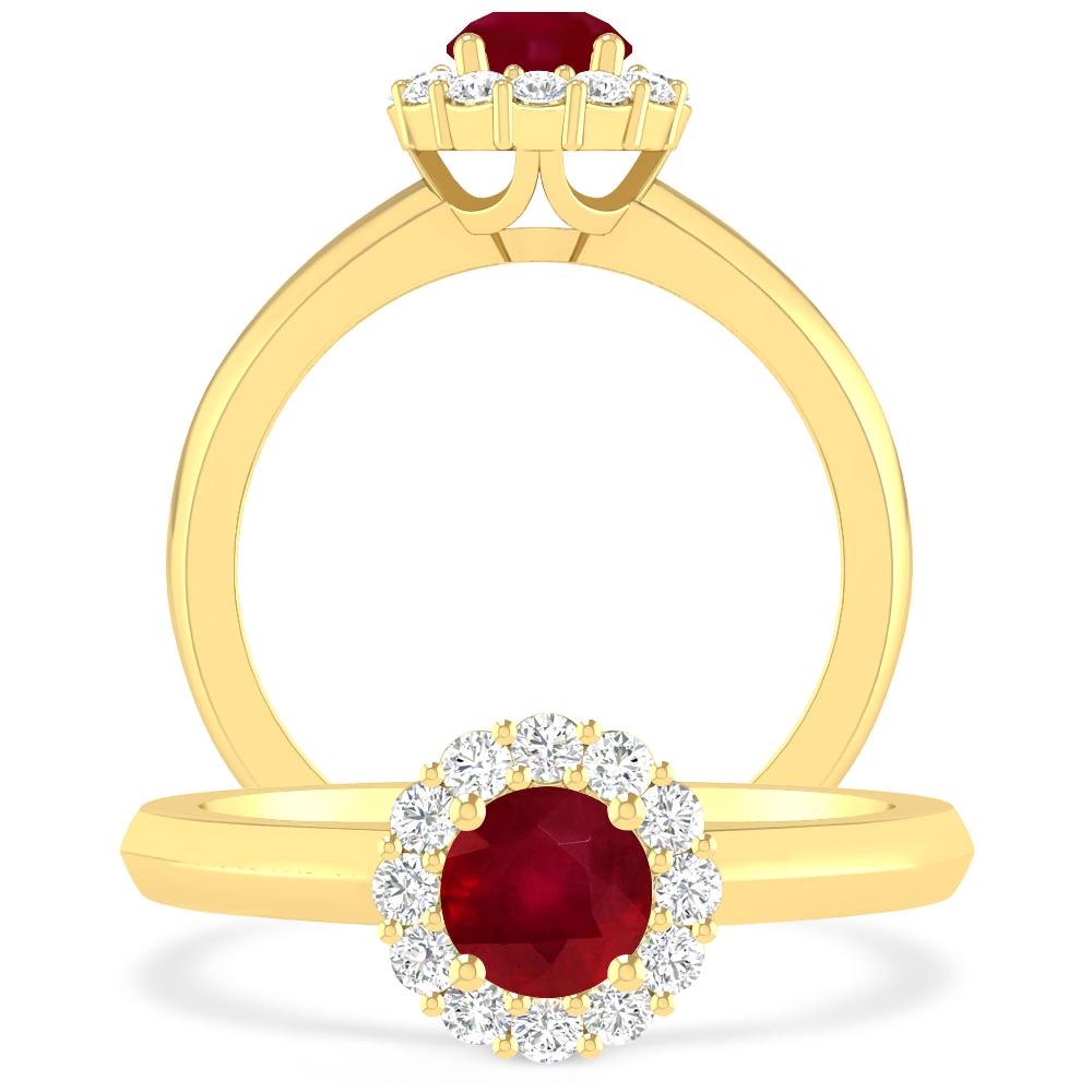 Yellow Gold - Ruby