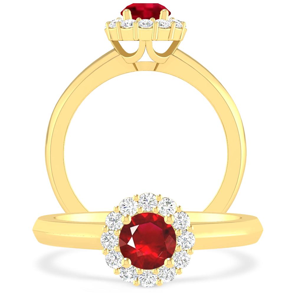 Yellow Gold - Ruby