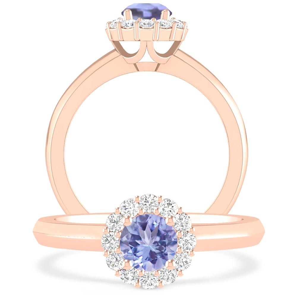 Rose Gold - Tanzanite