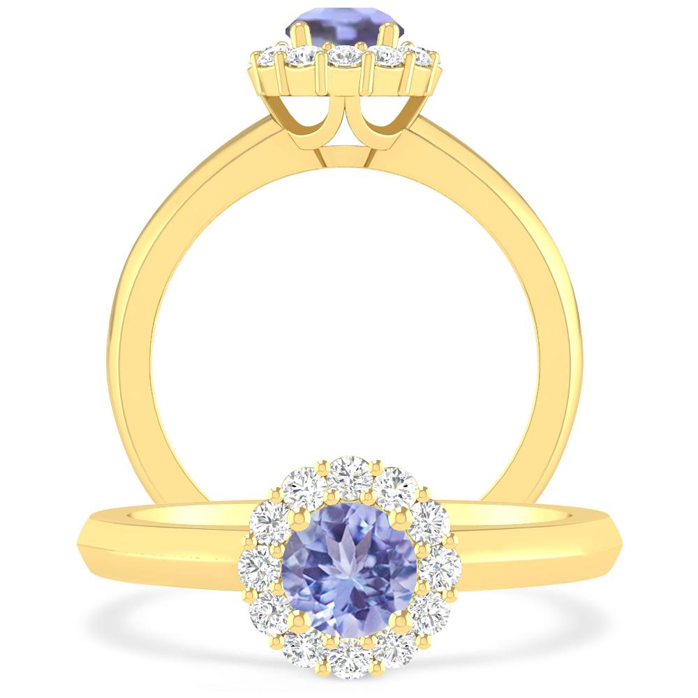 Yellow Gold - Tanzanite