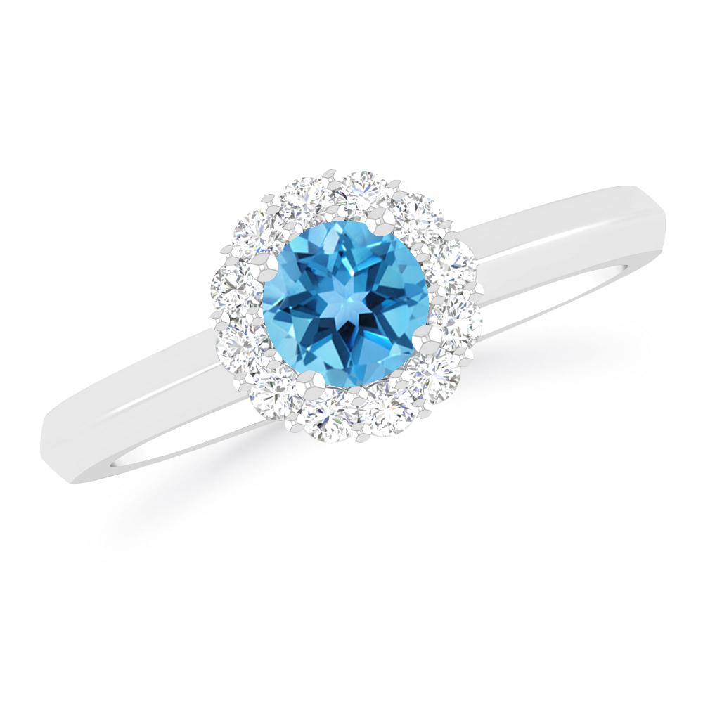 White Gold - Blue Topaz