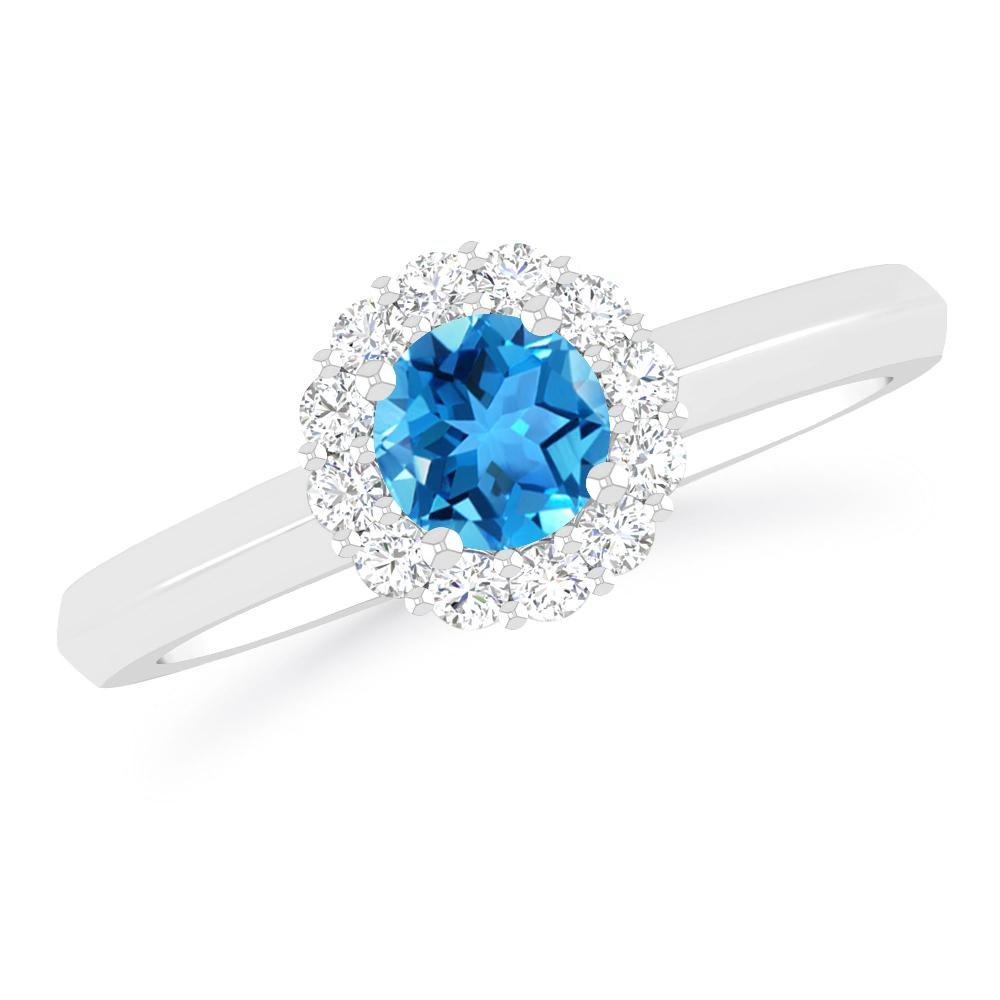 White Gold - Blue Topaz