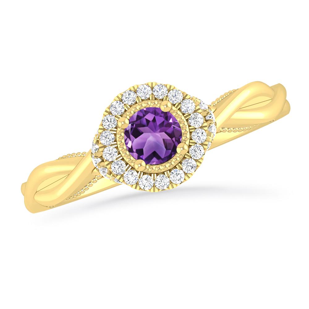 Yellow Gold - Amethyst