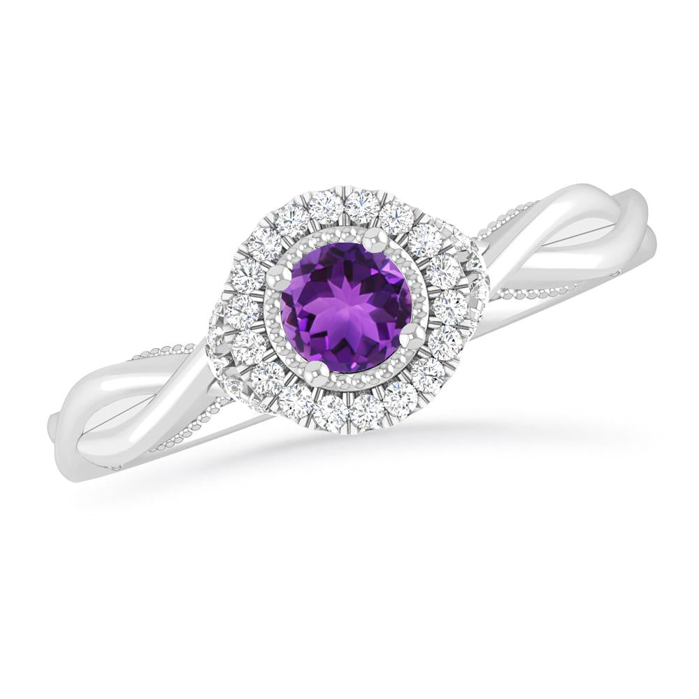 White Gold - Amethyst