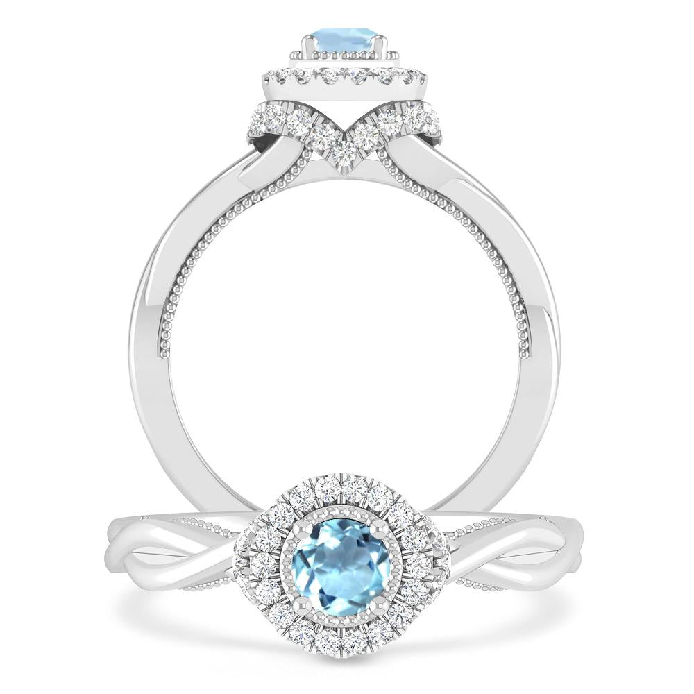 White Gold - Aquamarine