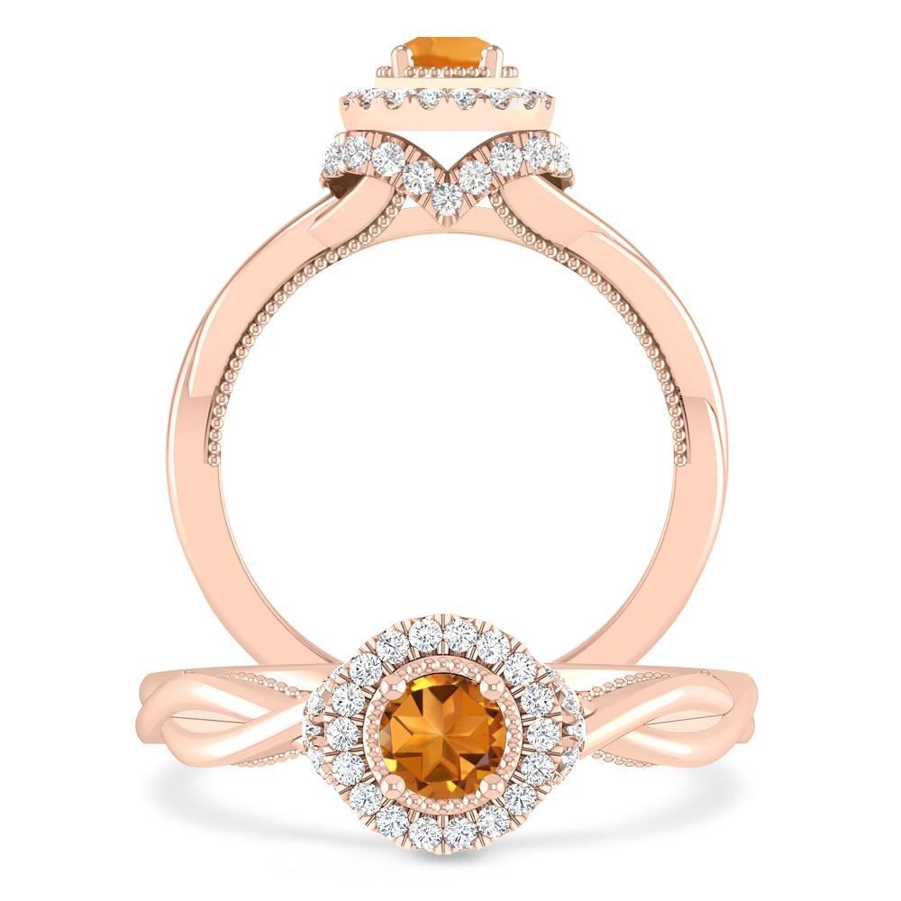 Rose Gold - Citrine