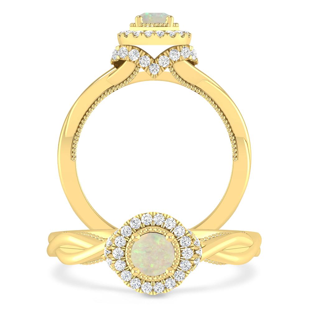 Yellow Gold - Opal