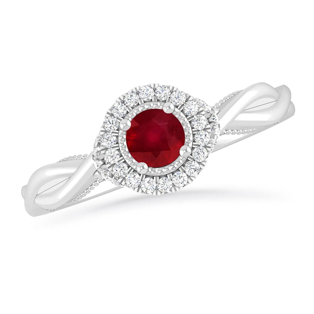 White Gold - Ruby