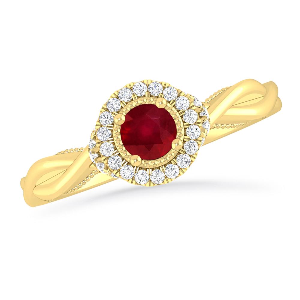 Yellow Gold - Ruby