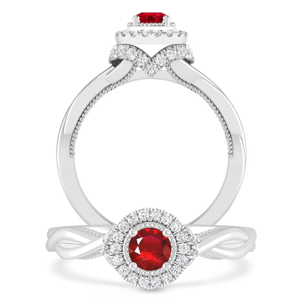 White Gold - Ruby