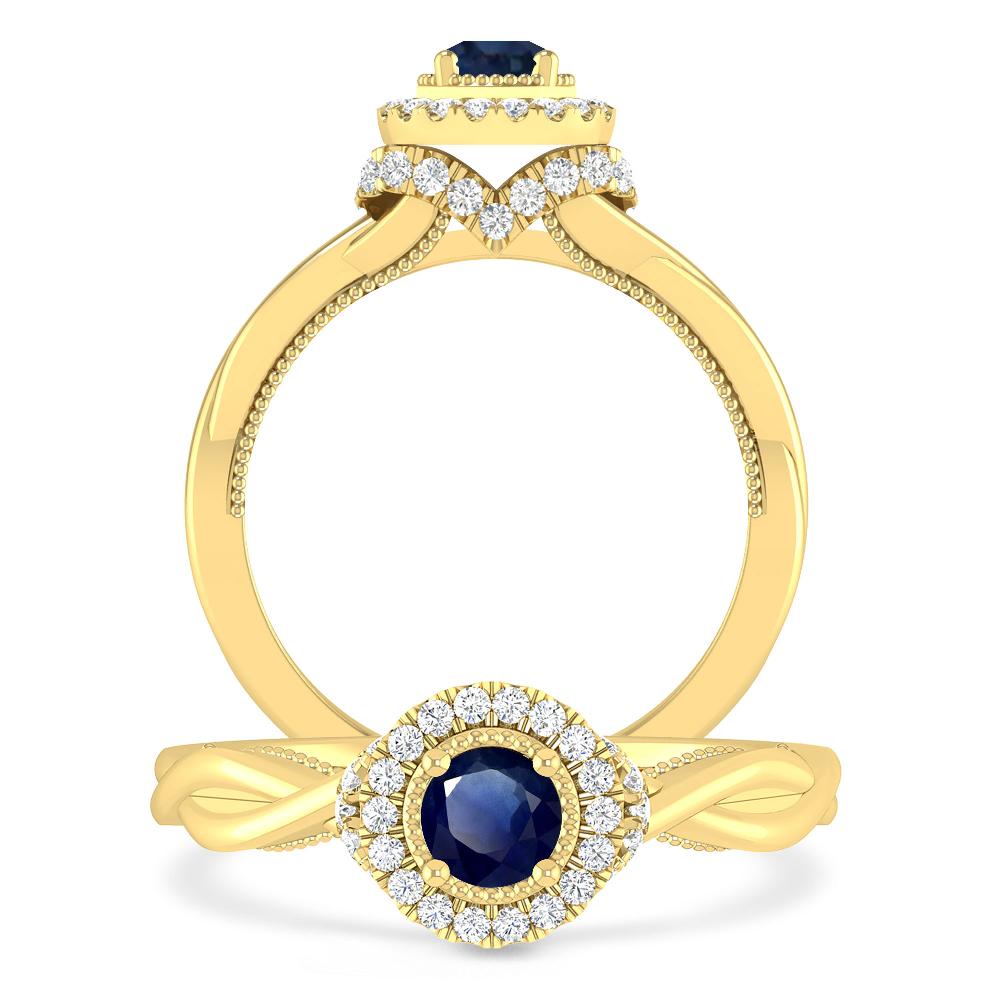 Yellow Gold - Sapphire