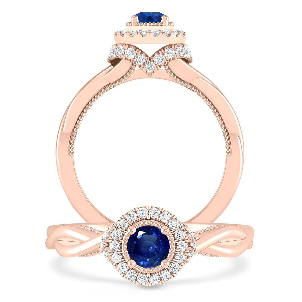 Rose Gold - Sapphire