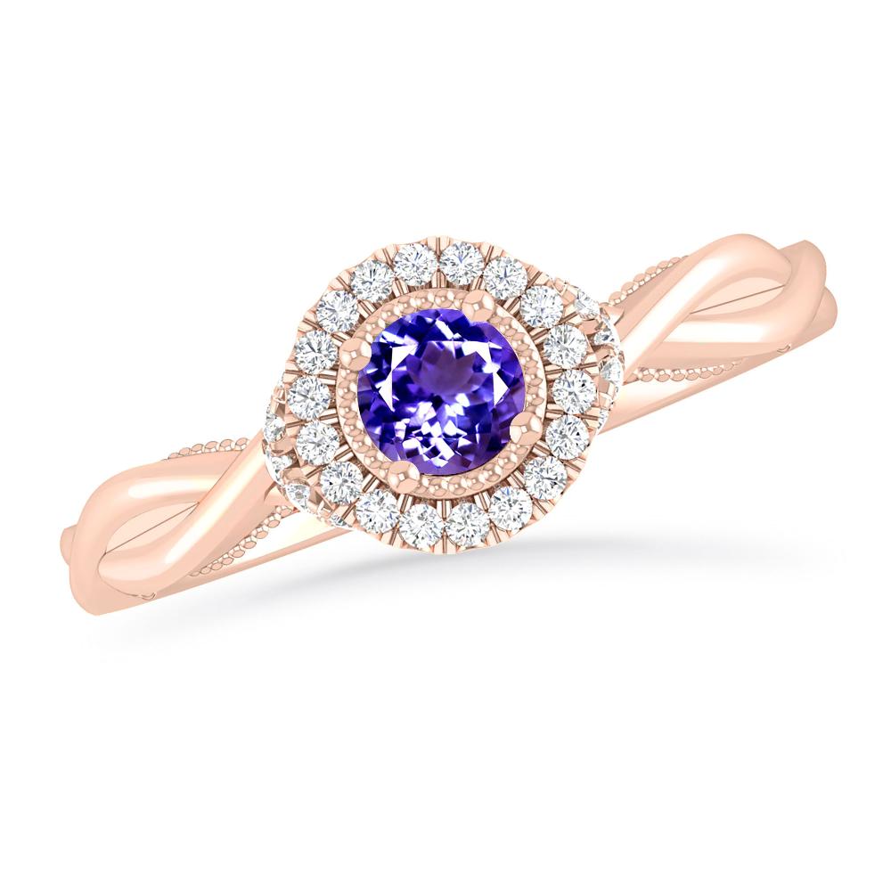 Rose Gold - Tanzanite