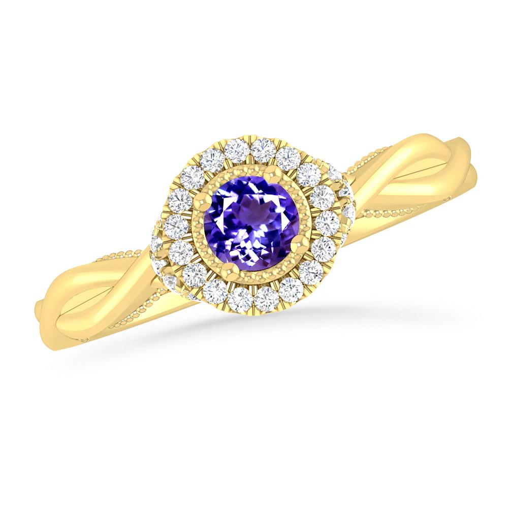 Yellow Gold - Tanzanite