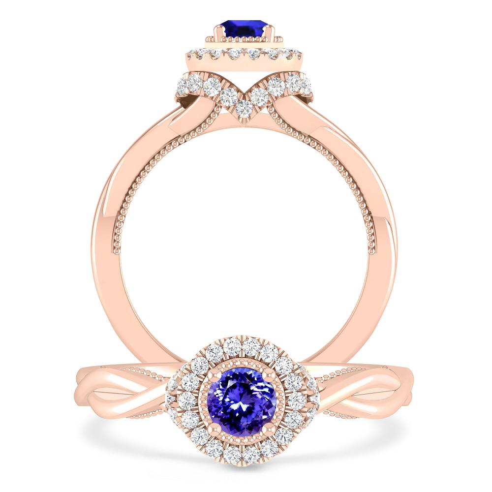 Rose Gold - Tanzanite