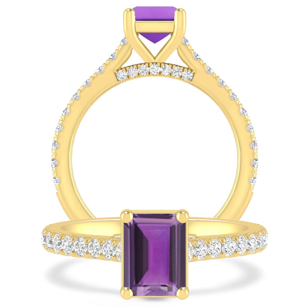 Yellow Gold - Amethyst