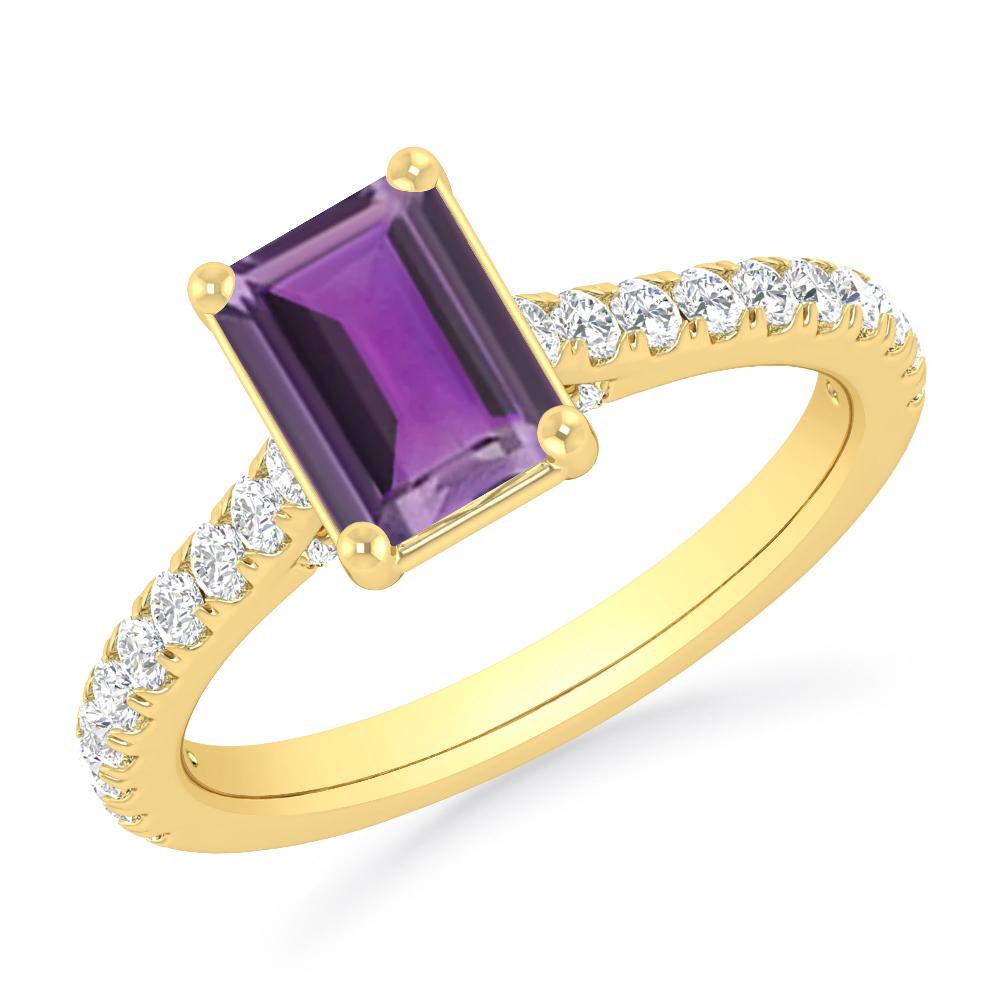 Yellow Gold - Amethyst