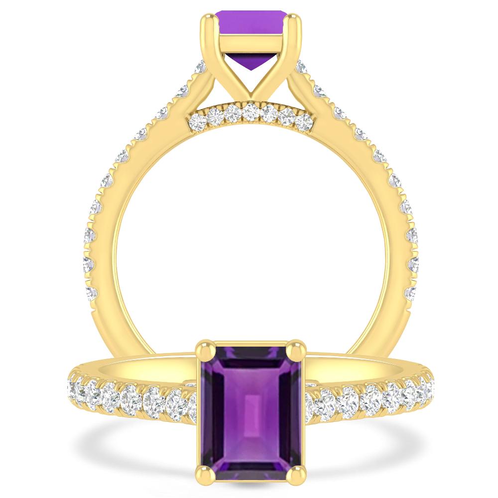 Yellow Gold - Amethyst