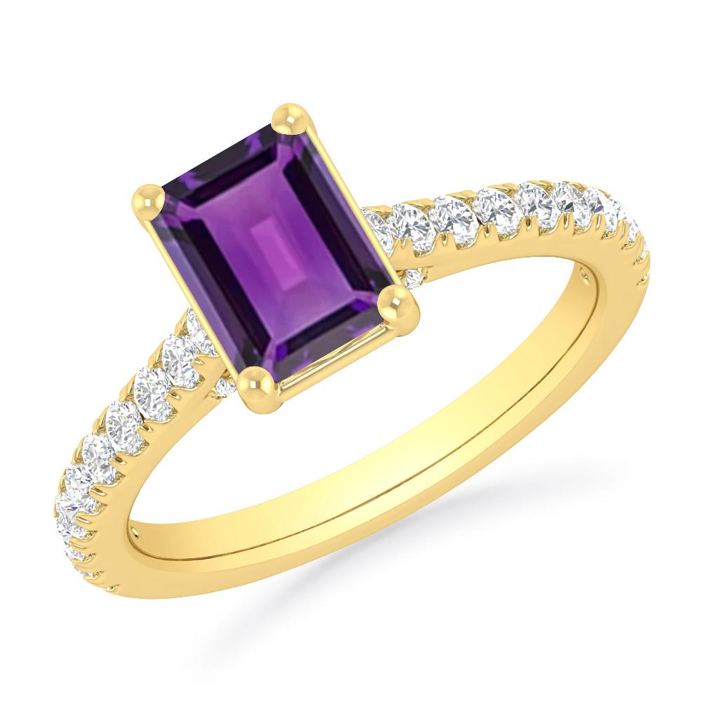 Yellow Gold - Amethyst