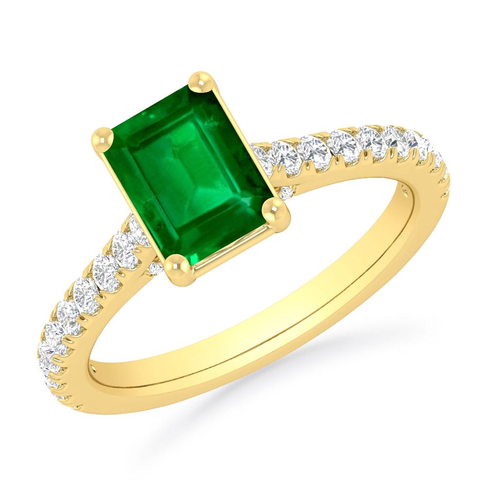 Yellow Gold - Emerald