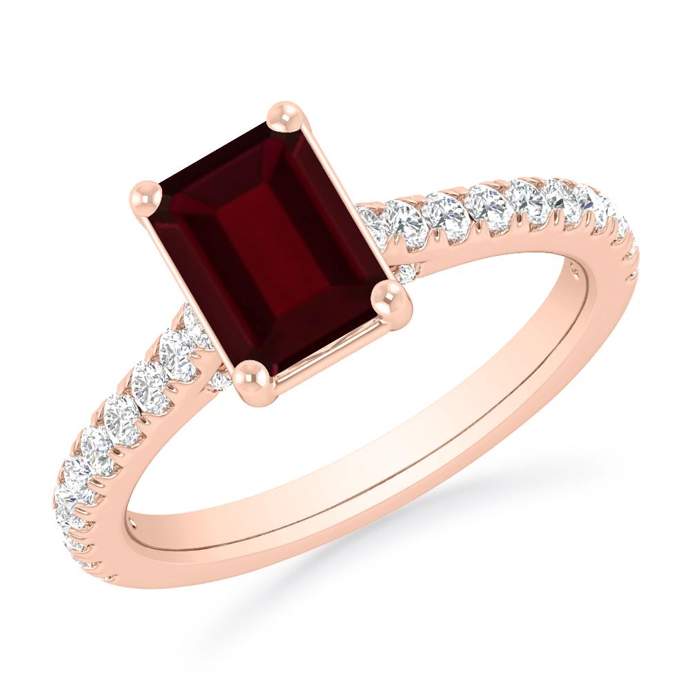 Rose Gold - Garnet