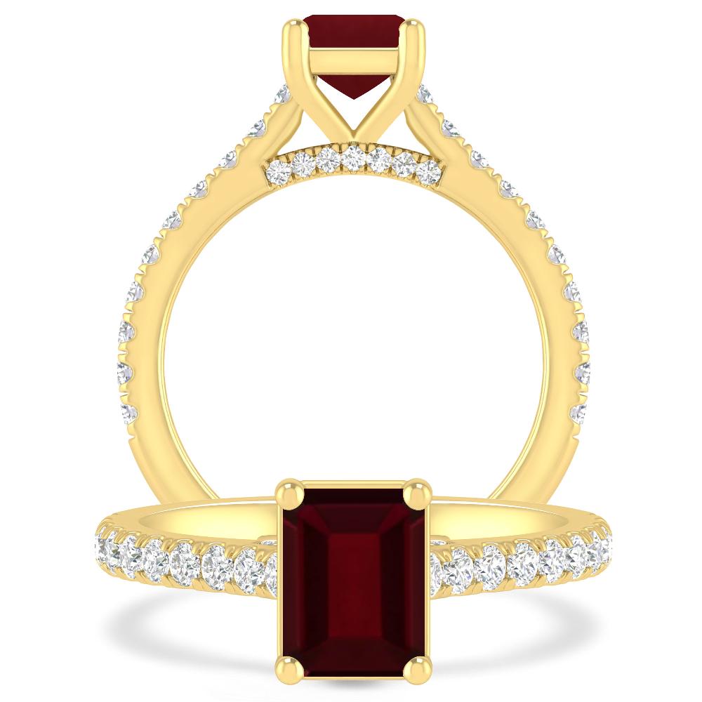 Yellow Gold - Garnet